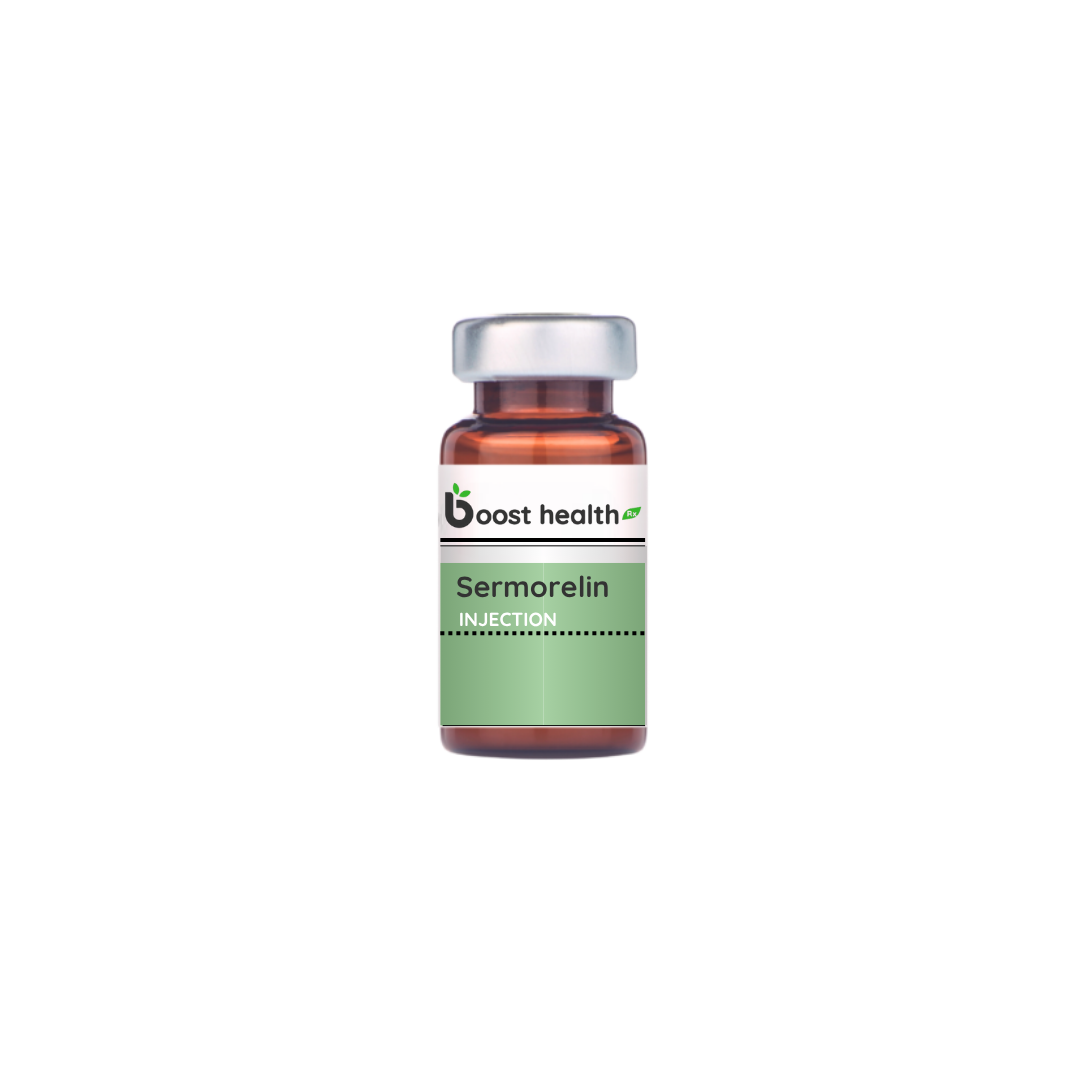 Sermorelin injections vial used for boosting natural HGH and supporting recovery